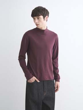 Men's Organic Rib long sleeve mock neck 詳細画像