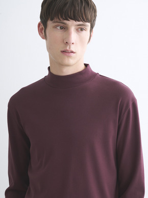 Men's Organic Rib long sleeve mock neck 詳細画像