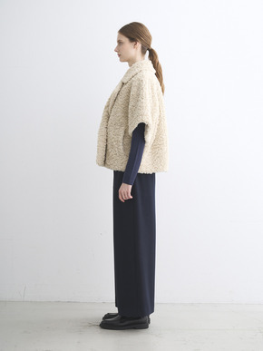 【Zoe】Poodle boa pea coat vest 詳細画像
