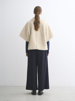 【Zoe】Poodle boa pea coat vest 詳細画像