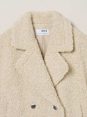 【Zoe】Poodle boa pea coat vest 詳細画像