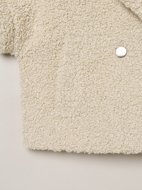 【Zoe】Poodle boa pea coat vest 詳細画像