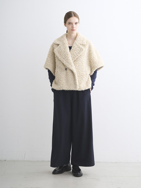 【Zoe】Poodle boa pea coat vest 詳細画像