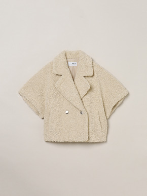 【Zoe】Poodle boa pea coat vest 詳細画像