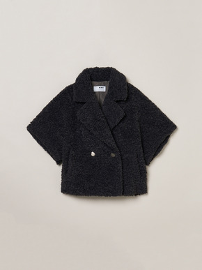 【Zoe】Poodle boa pea coat vest 詳細画像