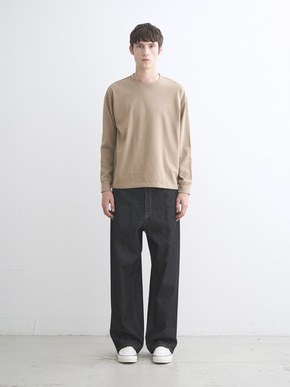 Men's Pima tight gauge long sleeve crew 詳細画像
