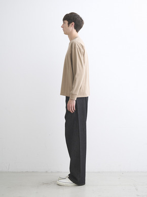 Men's Pima tight gauge long sleeve crew 詳細画像