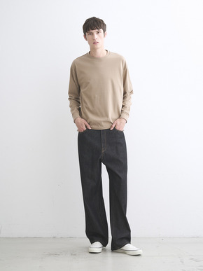Men's Pima tight gauge long sleeve crew 詳細画像