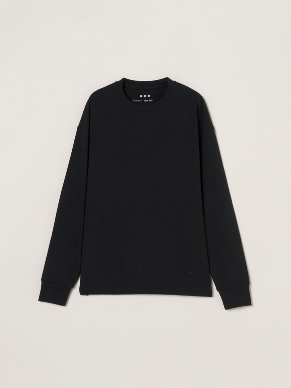Men's Pima tight gauge long sleeve crew