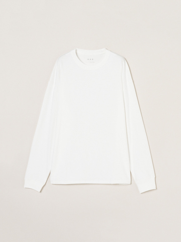 Men's Pima tight gauge long sleeve crew