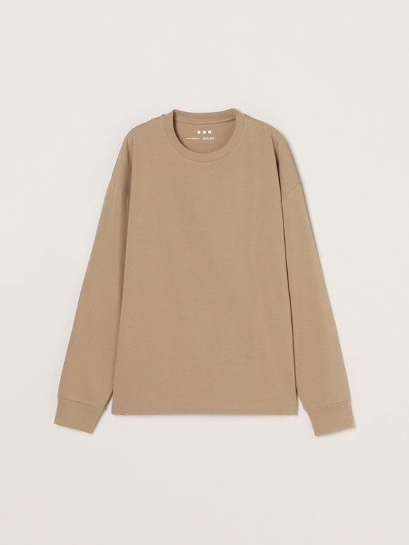 Men's Pima tight gauge long sleeve crew