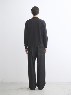 Men's Pima tight gauge long sleeve mock 詳細画像