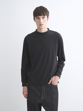 Men's Pima tight gauge long sleeve mock 詳細画像