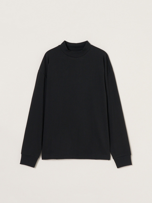 Men's Pima tight gauge long sleeve mock