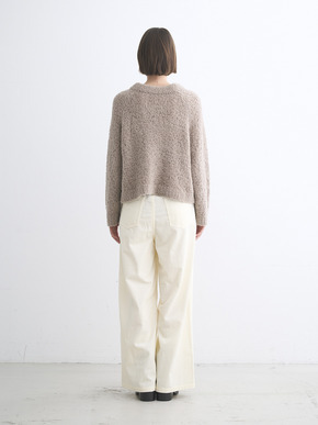 Puffy wool v-neck tops 詳細画像