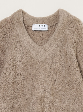 Puffy wool v-neck tops 詳細画像