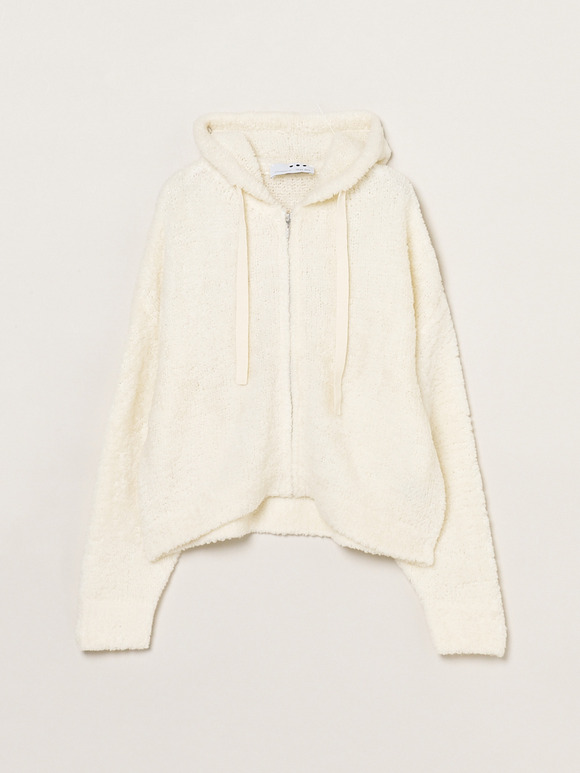 Puffy wool zip up hoody