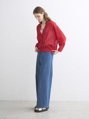 Sleek sheer cardigan 詳細画像