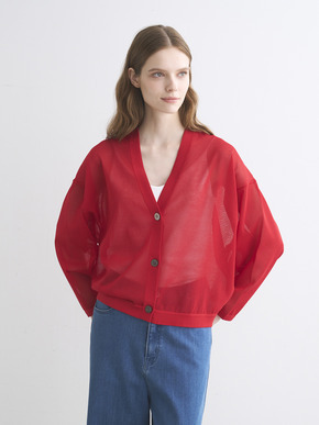 Sleek sheer cardigan 詳細画像