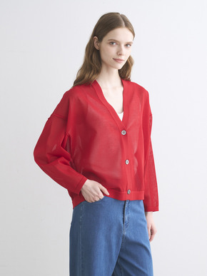 Sleek sheer cardigan 詳細画像