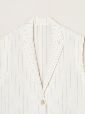 Crisp weave long gillet 詳細画像