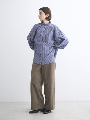 Washed cotton gather shirt 詳細画像