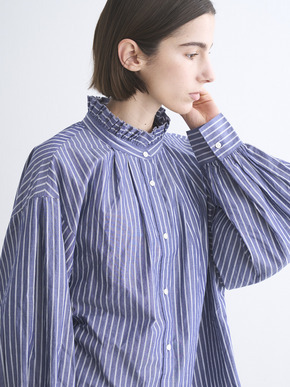 Washed cotton gather shirt 詳細画像