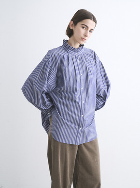 Washed cotton gather shirt 詳細画像