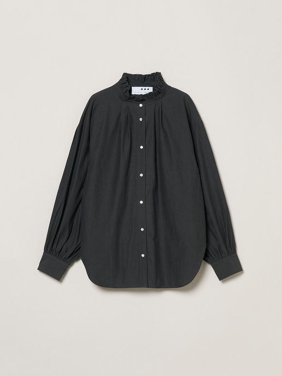 Washed cotton gather shirt