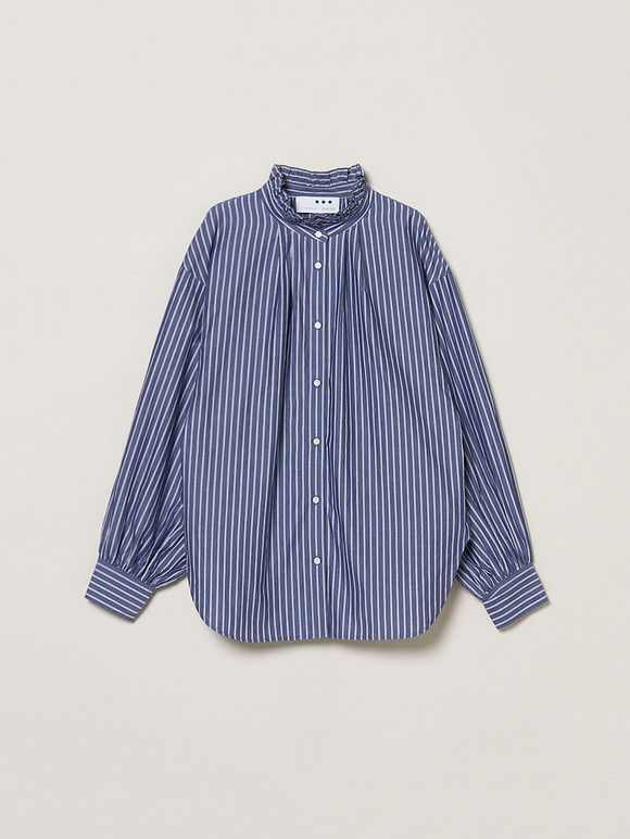 Washed cotton gather shirt