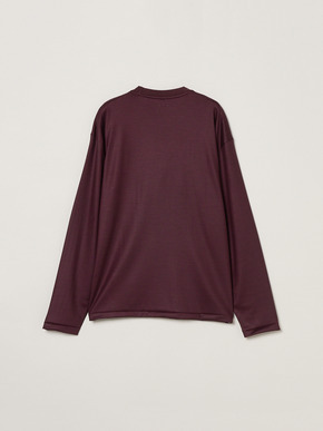 Men's Super 160's wool long sleeve crew 詳細画像