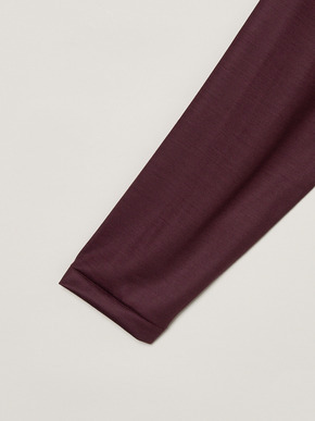Men's Super 160's wool long sleeve crew 詳細画像