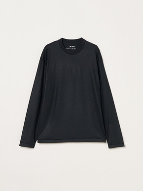 Men's Super 160's wool long sleeve crew 詳細画像