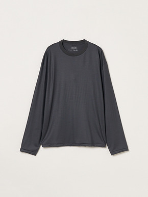 Men's Super 160's wool long sleeve crew 詳細画像