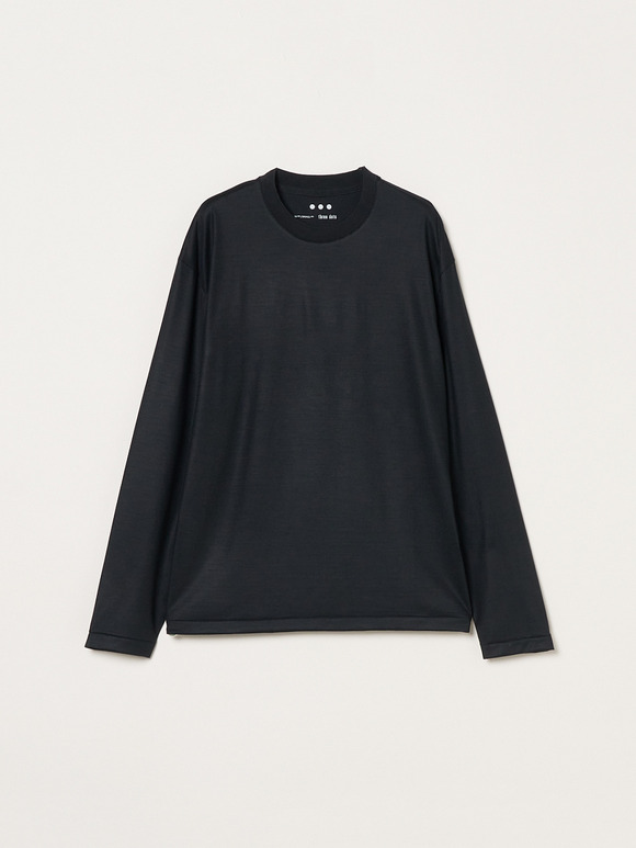 Men's Super 160's wool long sleeve crew