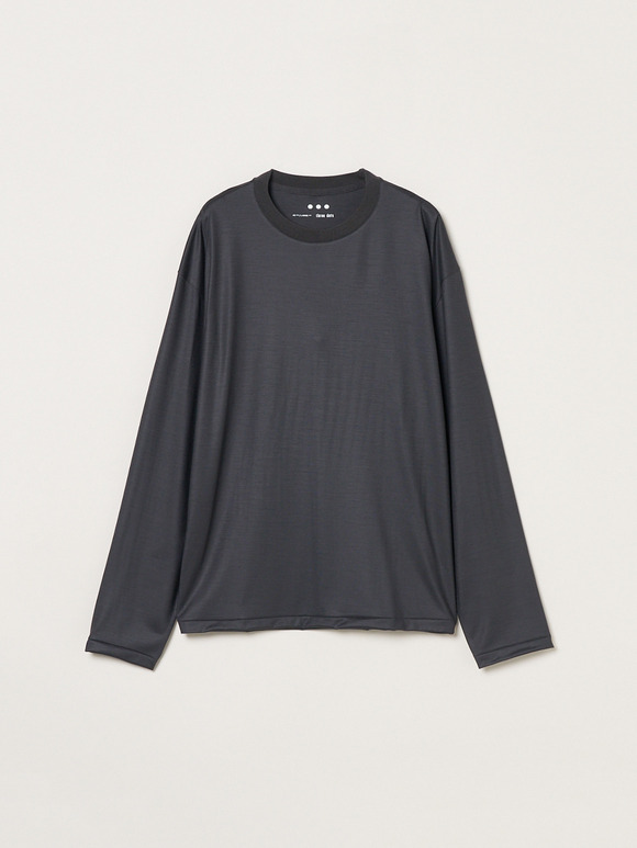 Men's Super 160's wool long sleeve crew