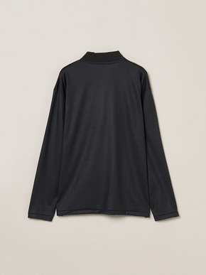Men's Super 160's wool long sleeve mock neck 詳細画像