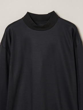 Men's Super 160's wool long sleeve mock neck 詳細画像