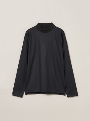 Men's Super 160's wool long sleeve mock neck 詳細画像