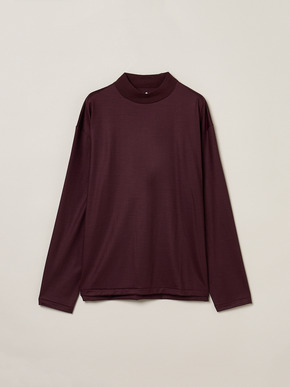 Men's Super 160's wool long sleeve mock neck 詳細画像