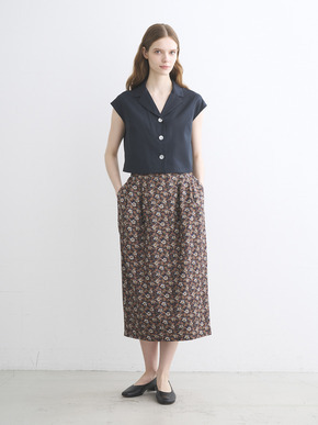 Glossy twill skirt 詳細画像