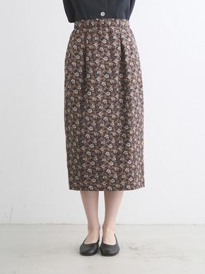 Glossy twill skirt 詳細画像