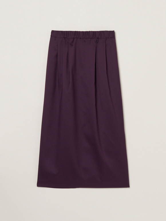 Glossy twill skirt