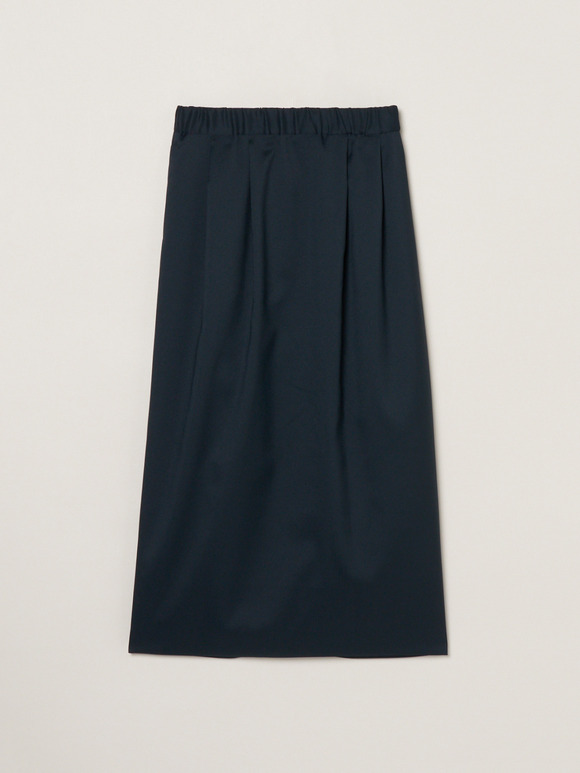 Glossy twill skirt