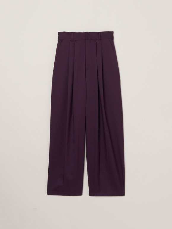 Glossy twill pants
