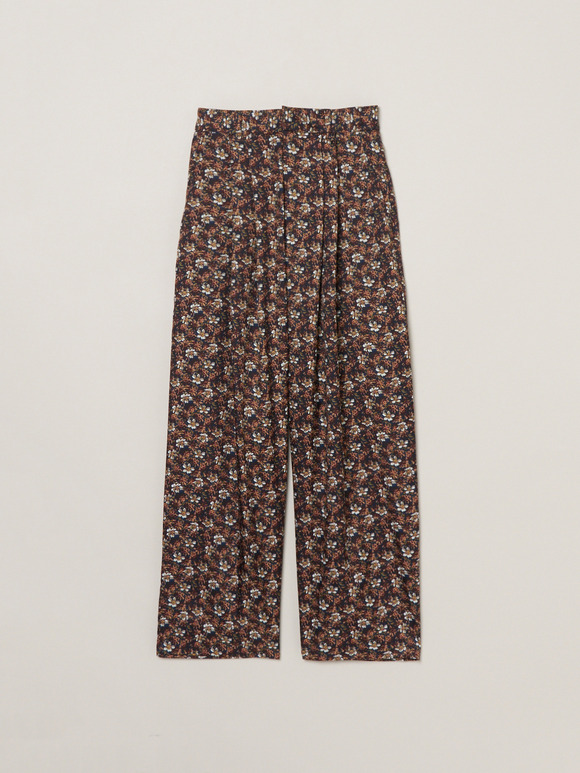 Glossy twill pants