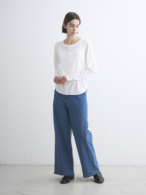 Lyocel milano rib henry tops 詳細画像