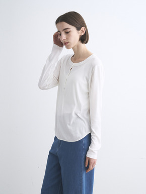 Lyocel milano rib henry tops 詳細画像