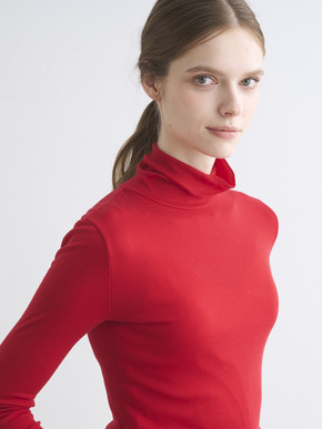 Lyocel milano rib turtle neck 詳細画像