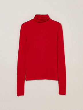 Lyocel milano rib turtle neck 詳細画像